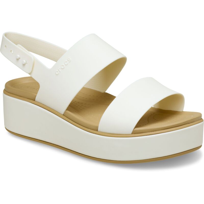 Crocs™ Brooklyn Low Wrap Wedge Chalk/Tan