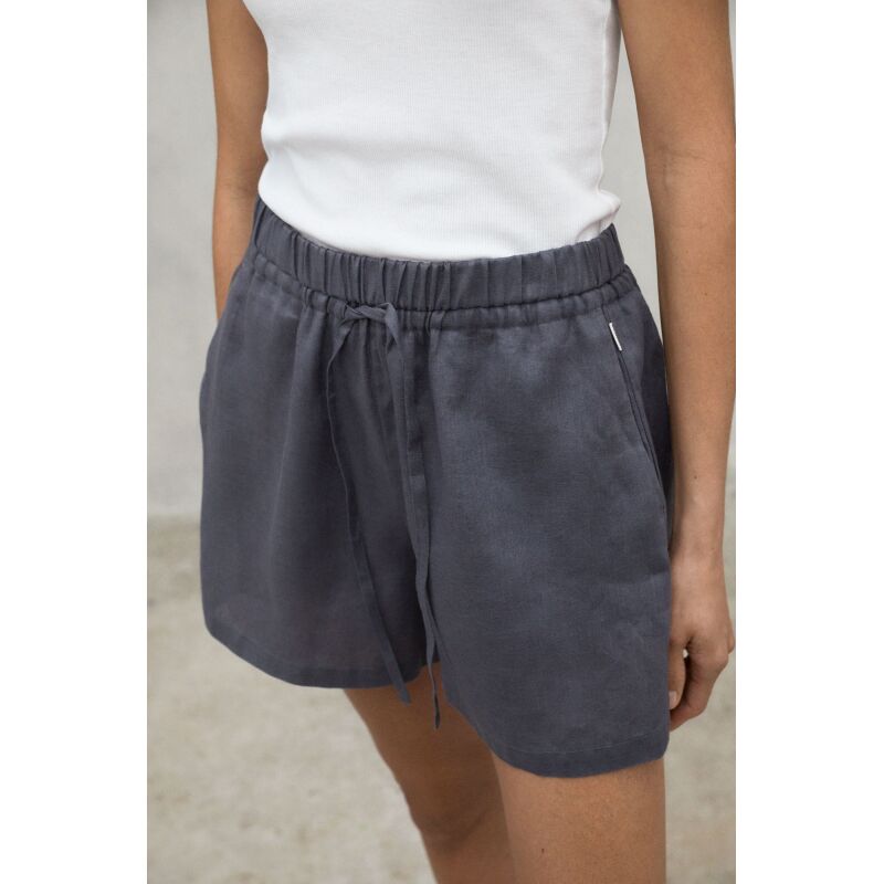 ECOALF YERAALF LINEN SHORTS WOMAN Storm/Grey