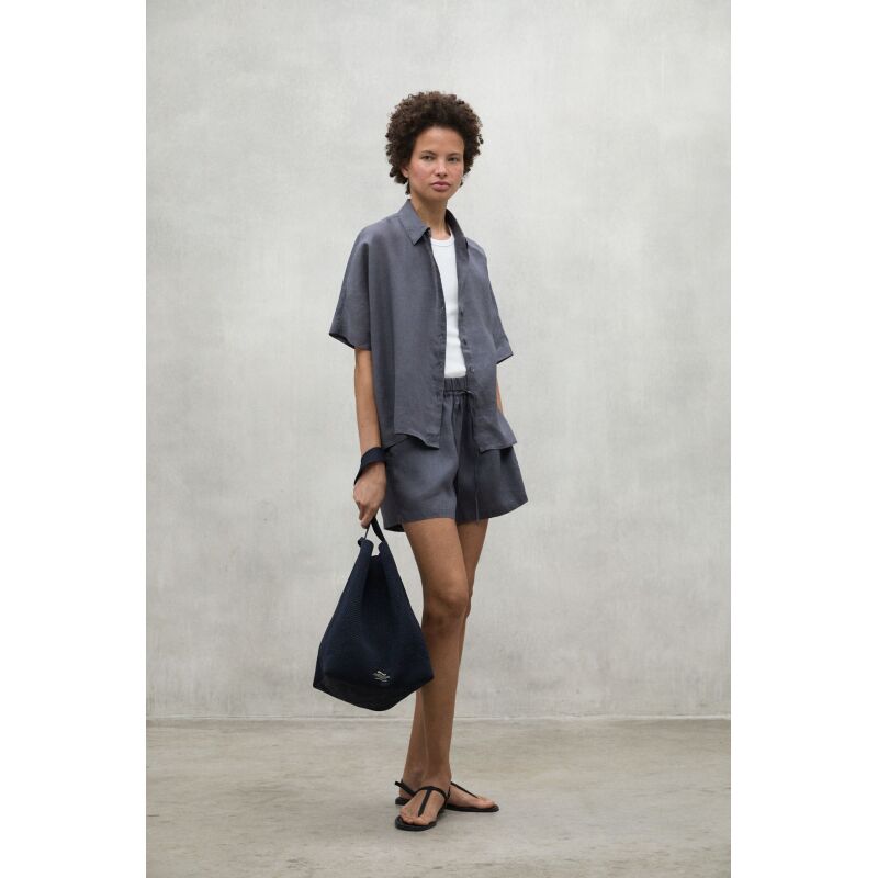 ECOALF YERAALF LINEN SHORTS WOMAN Storm/Grey