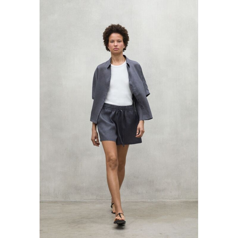 ECOALF YERAALF LINEN SHORTS WOMAN Storm/Grey