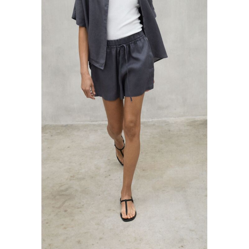 ECOALF YERAALF LINEN SHORTS WOMAN Storm/Grey