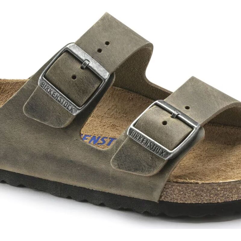 Birkenstock Arizona Soft Footbed Suede Leather Regular Faded Khaki