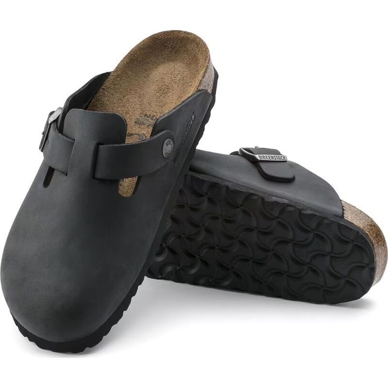 Birkenstock Boston Oiled Leather Regular Black