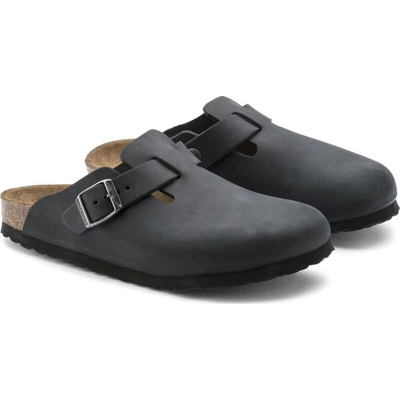 Birkenstock Boston Oiled Leather Regular Black