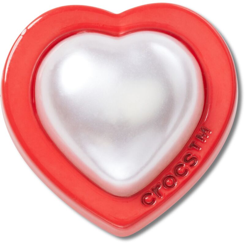 Crocs™ Jibbitz Red And Pearl Heart 