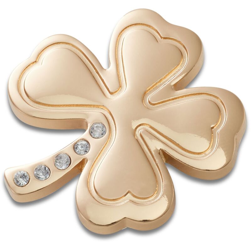 Crocs™ Jibbitz Gold Gem Clover 