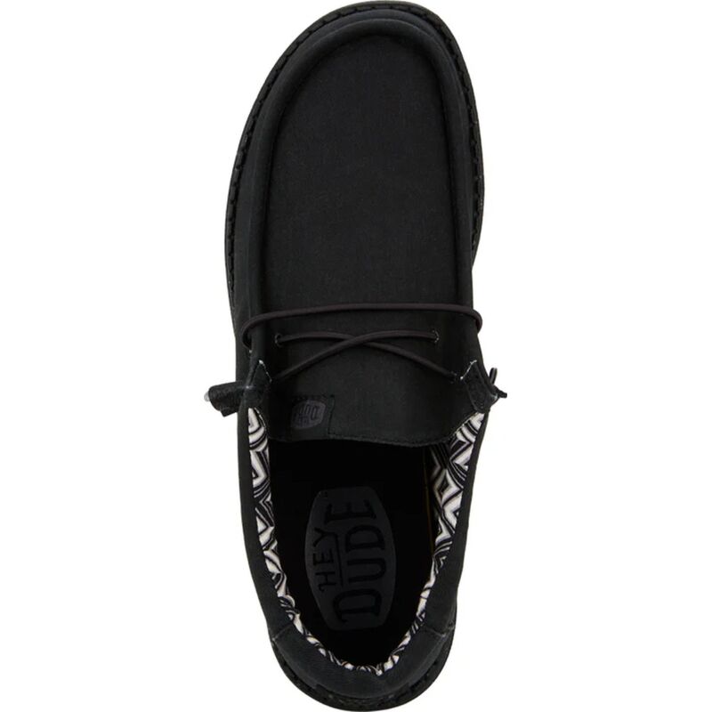 HEYDUDE Wally Stretch Canvas Men 40700 Black/Black