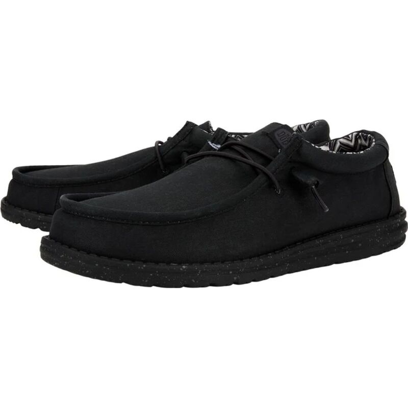 HEYDUDE Wally Stretch Canvas Men 40700 Black/Black
