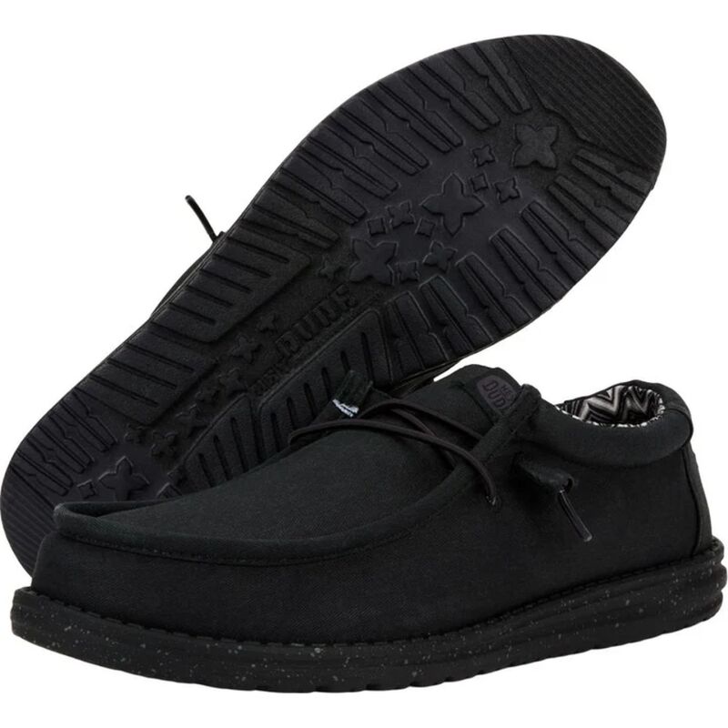 HEYDUDE Wally Stretch Canvas Men 40700 Black/Black