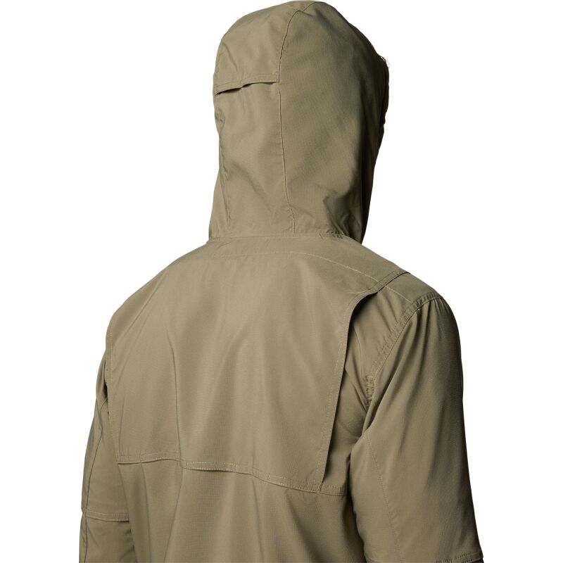 Columbia Skien Valley Hooded Long Sleeve Shirt Men's Stone Green