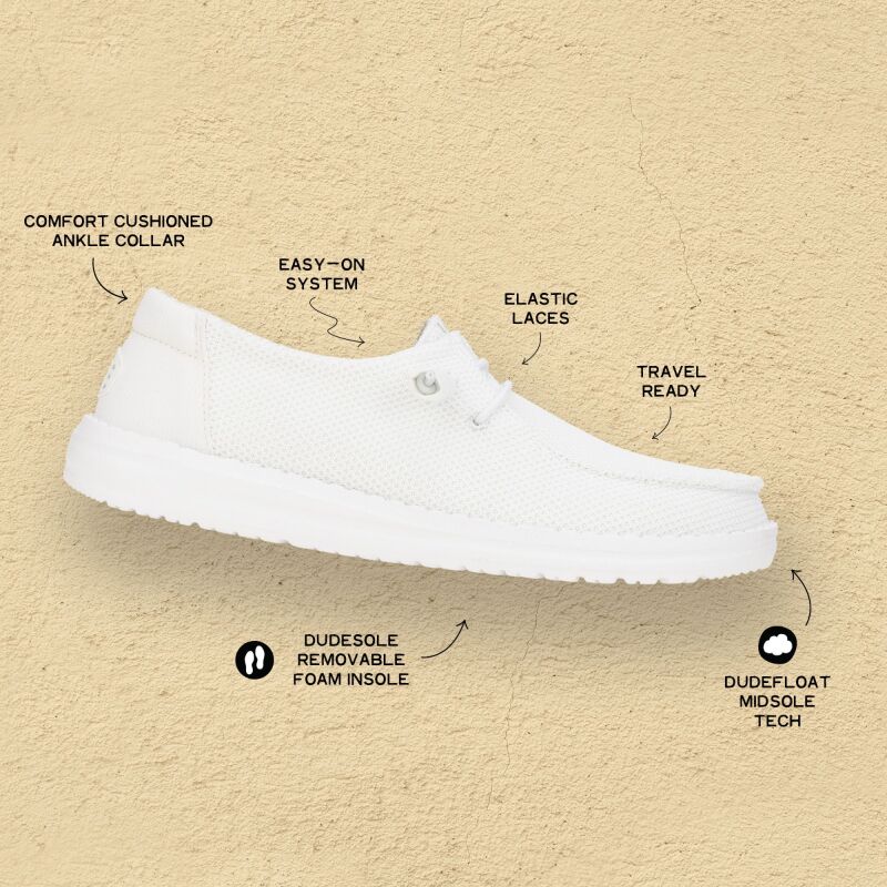 HEYDUDE Wendy Stretch Sox Women 41878 White