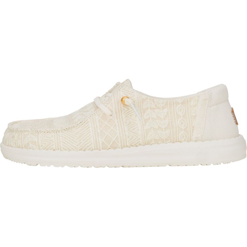 HEYDUDE Wendy Crochet Lace Women White/Gold