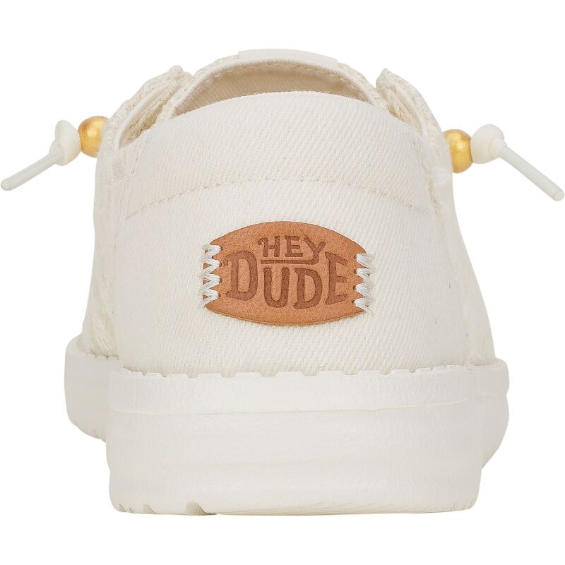HEYDUDE Wendy Crochet Lace Women White/Gold