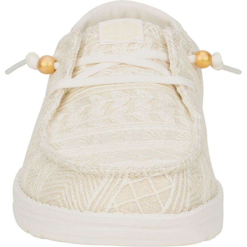 HEYDUDE Wendy Crochet Lace Women White/Gold