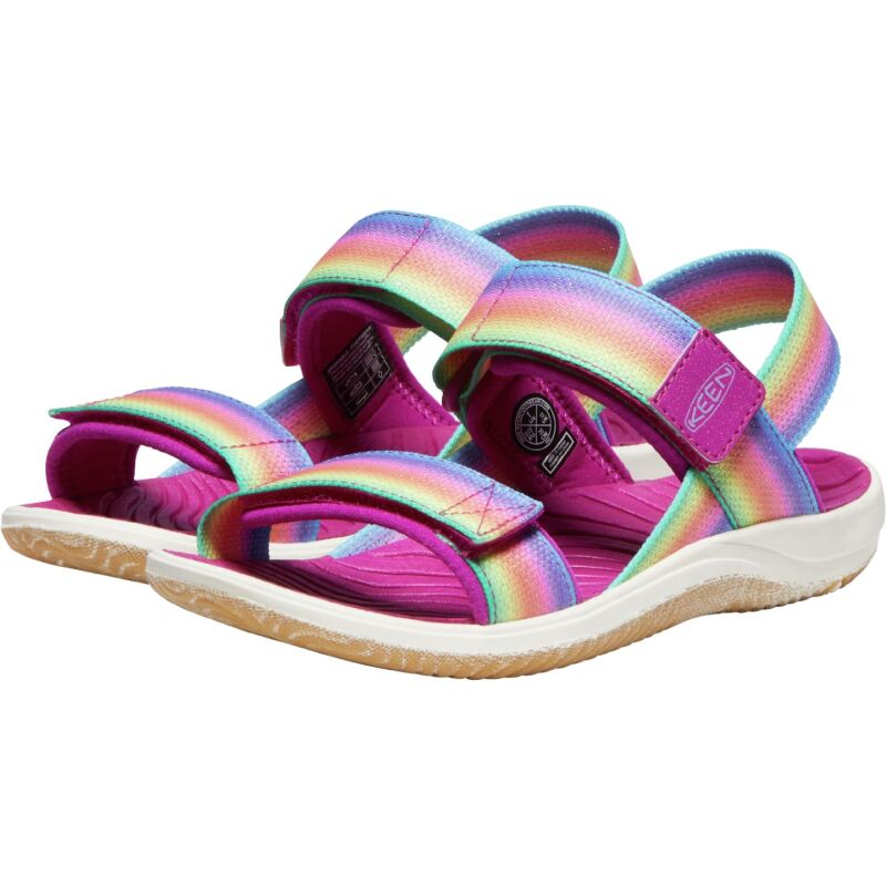 Keen Elle Backstrap Big Kid's Rainbow/Festival Fuchsia