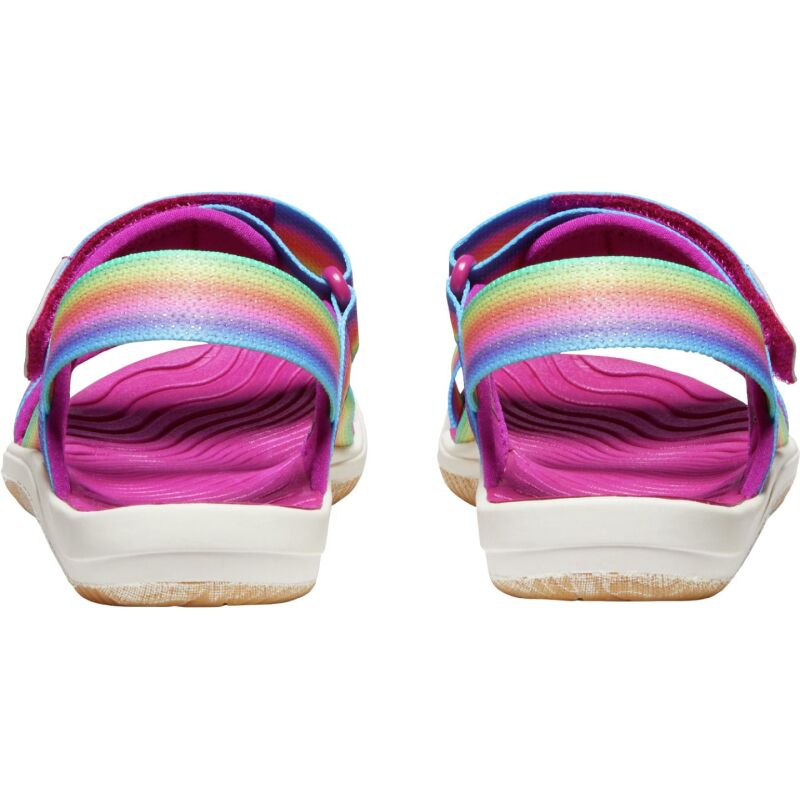 Keen Elle Backstrap Big Kid's Rainbow/Festival Fuchsia