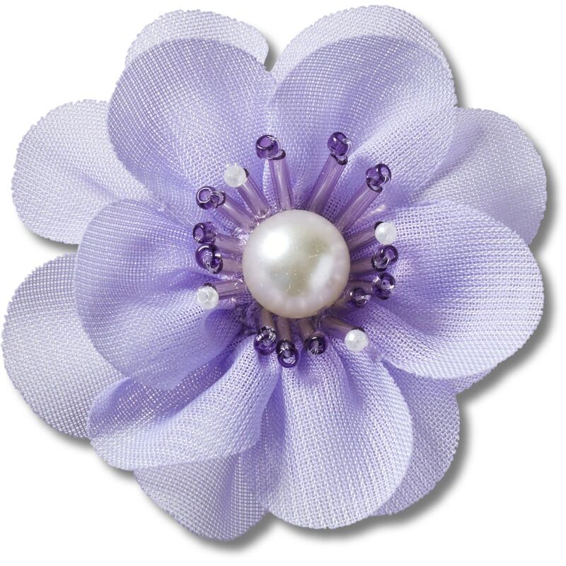 Crocs™ Jibbitz Blue Fabric Flower With Pearl 