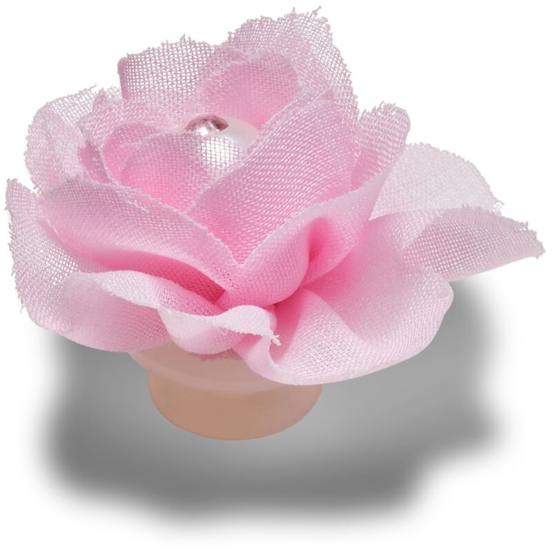 Crocs™ Jibbitz Pink Fabric Flower With Pearl 
