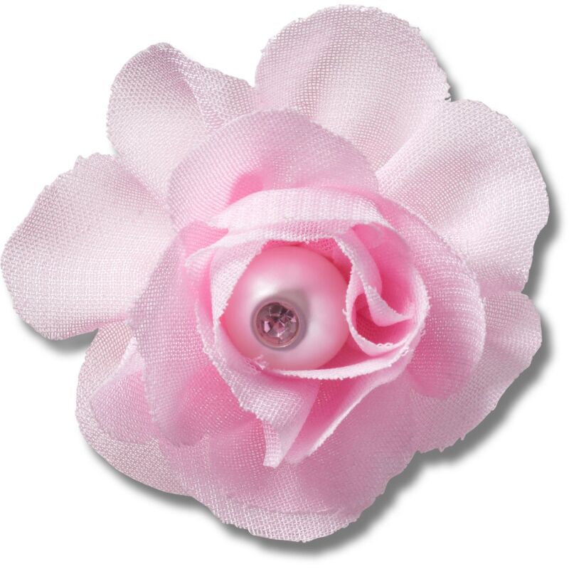 Crocs™ Jibbitz Pink Fabric Flower With Pearl 