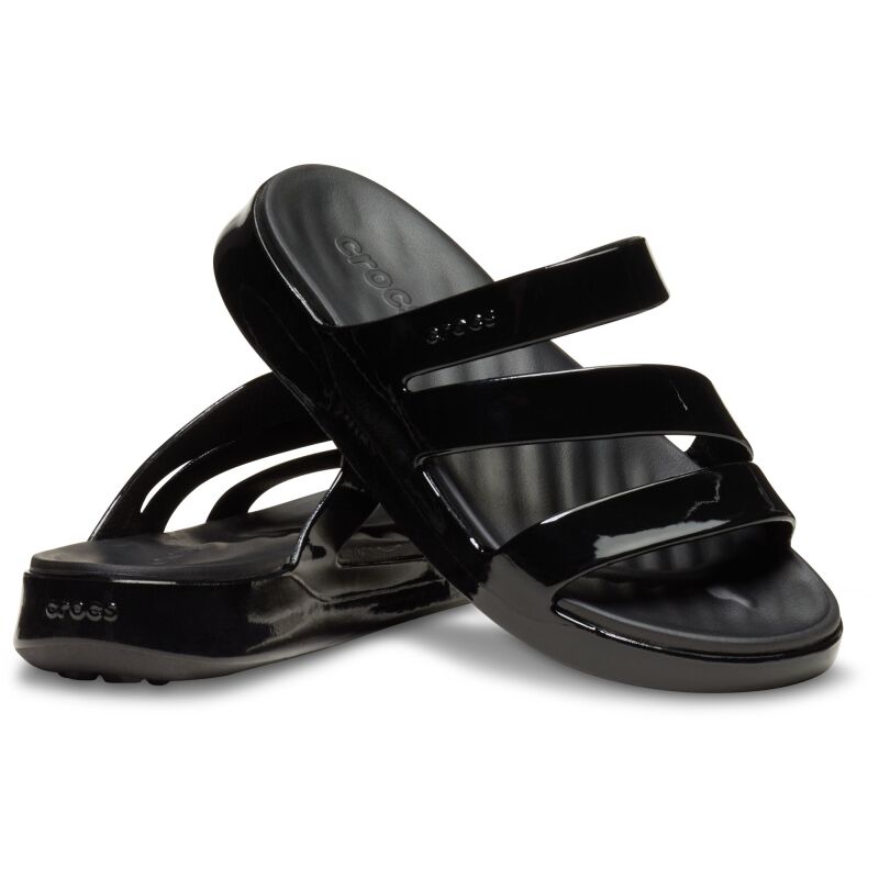 Crocs™ Getaway Patent Strappy Black