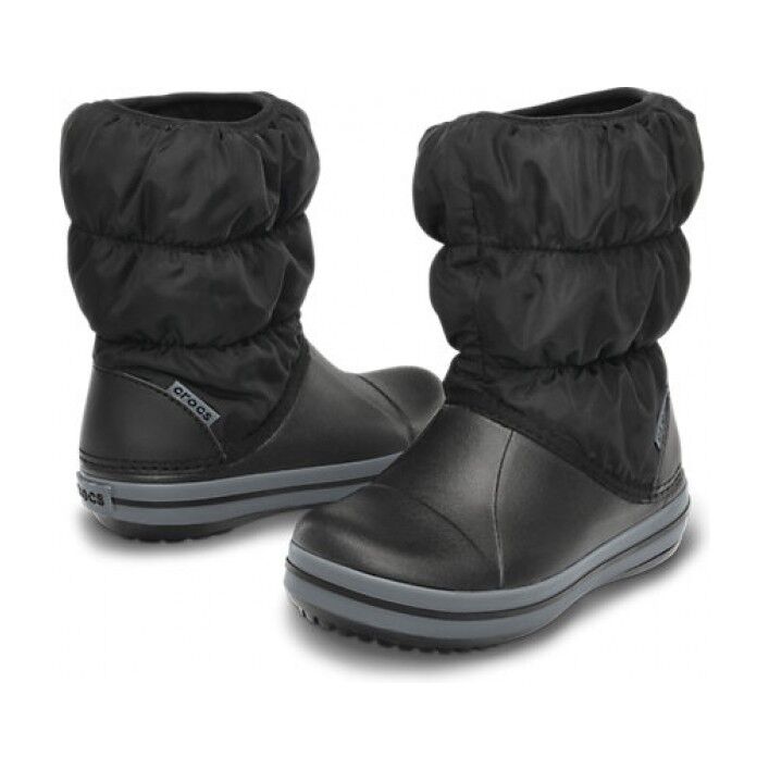 Crocs™ Kids' Winter Puff Boot Melna/Pelēka