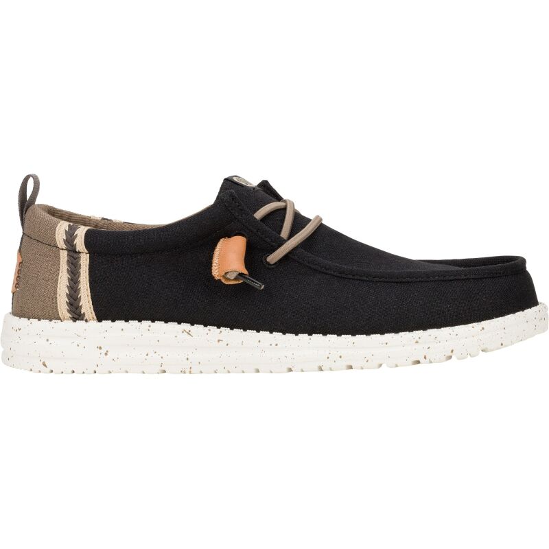 HEYDUDE Wally Summer Linen Men's Black/Walnut