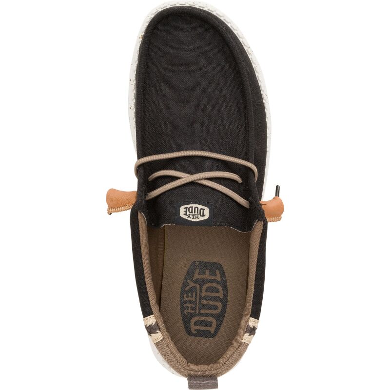 HEYDUDE Wally Summer Linen Men's Black/Walnut