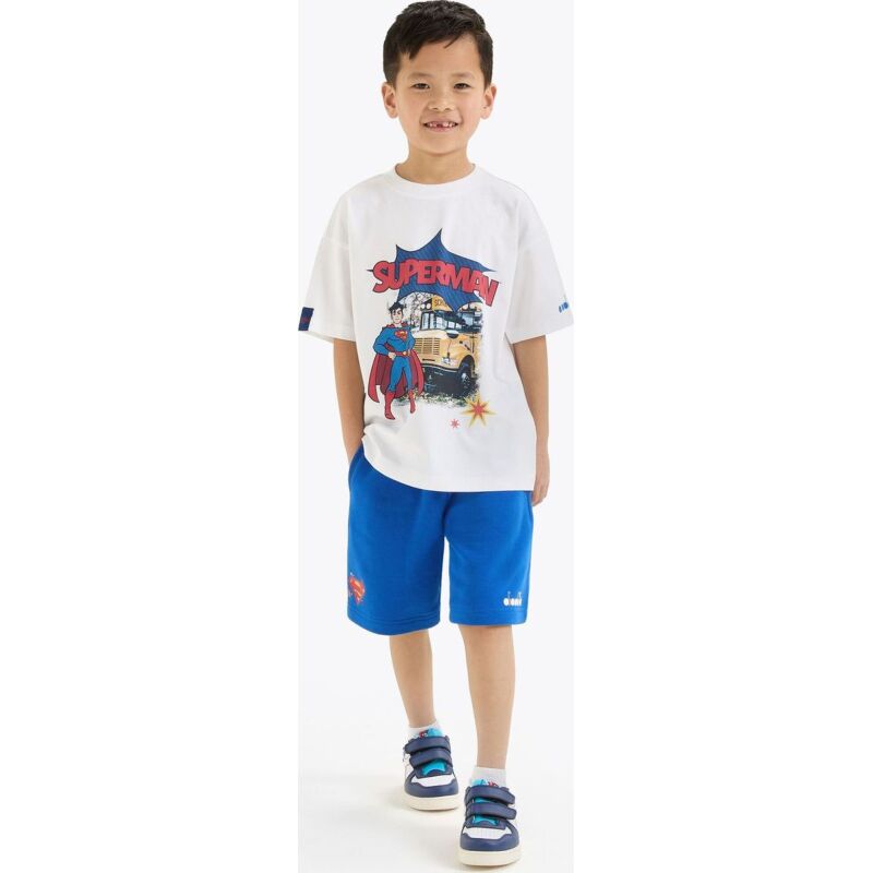 DIADORA JU.T-SHIRT SS SUPERHEROES Optical White/Princess Blue