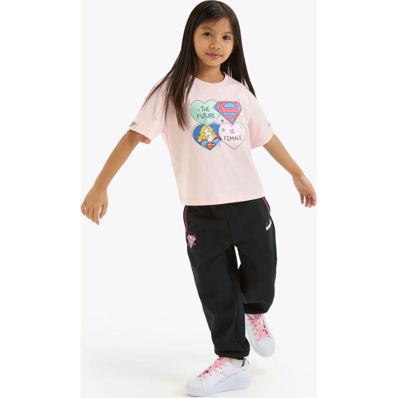 DIADORA JU.JOGGER PANT SUPERHEROES Black/Wild Rose