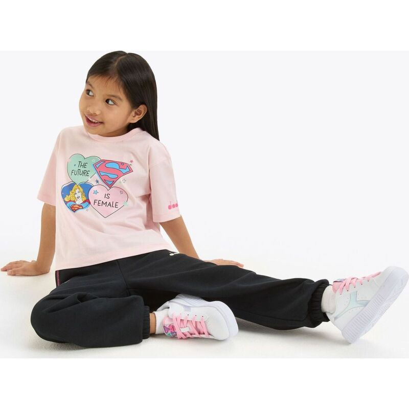 DIADORA JU.JOGGER PANT SUPERHEROES Black/Wild Rose