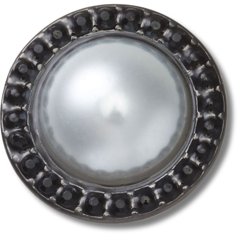 Crocs™ Jibbitz Pearl With Black Gem Base 