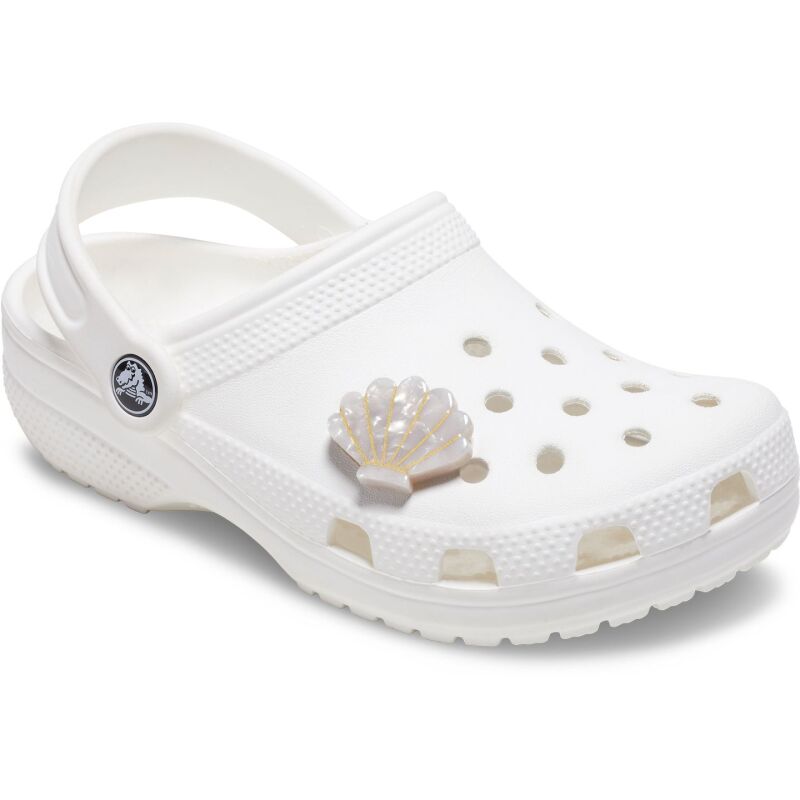 Crocs™ Jibbitz White And Gold Seashell 