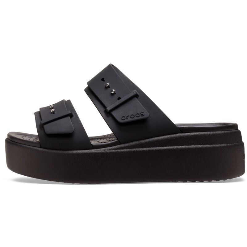 Crocs™ Brooklyn Sandal Low Wedge Women's Black