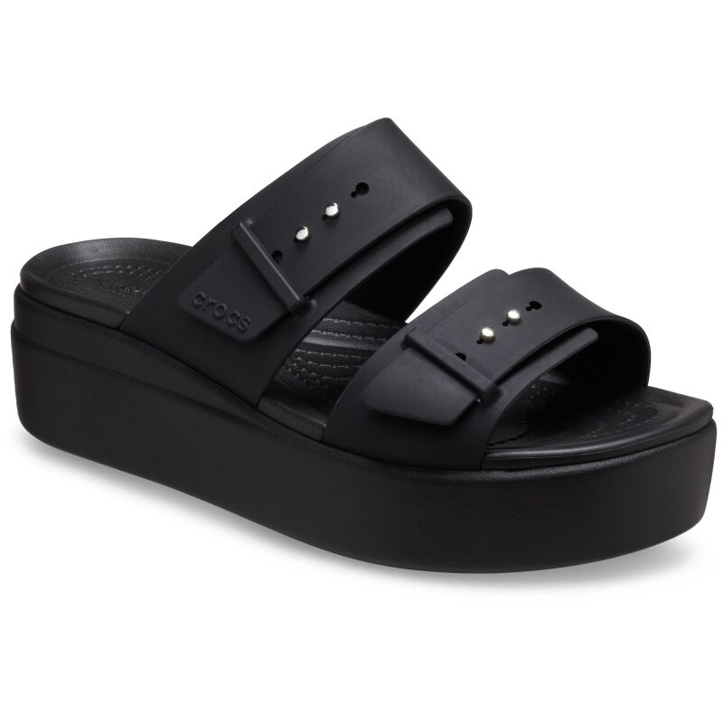 Crocs™ Brooklyn Sandal Low Wedge Women's Black