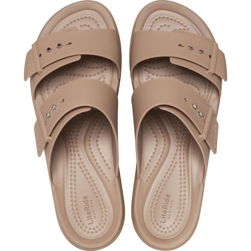 Crocs™ Brooklyn Sandal Low Wedge Women's Latte