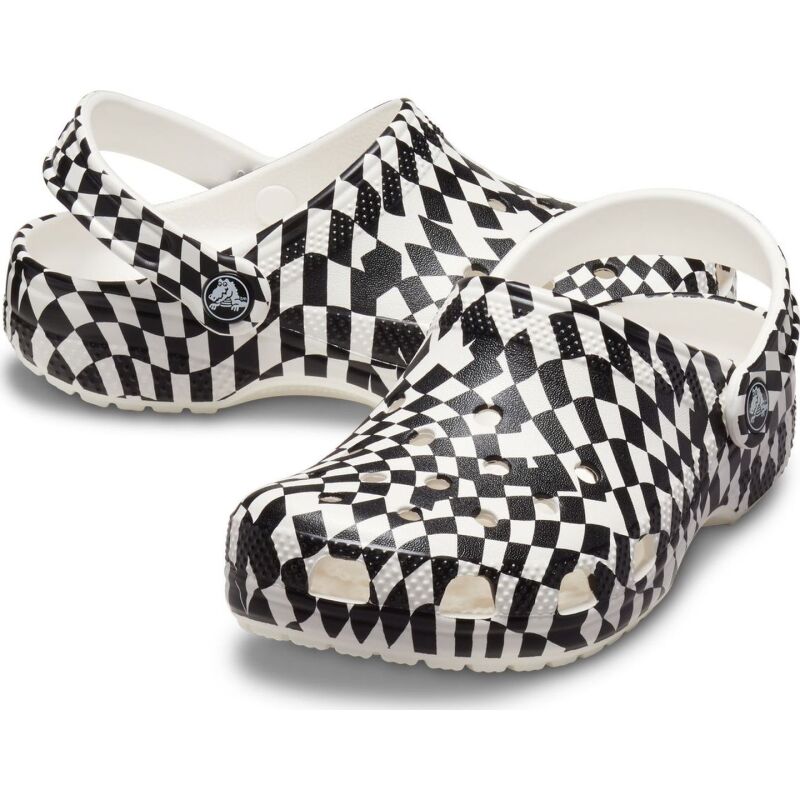 Crocs™ Classic Warped Checker Clog Kids' White/Black