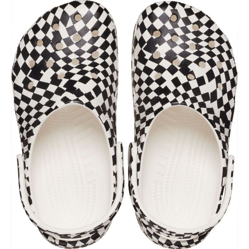 Crocs™ Classic Warped Checker Clog Kids' White/Black