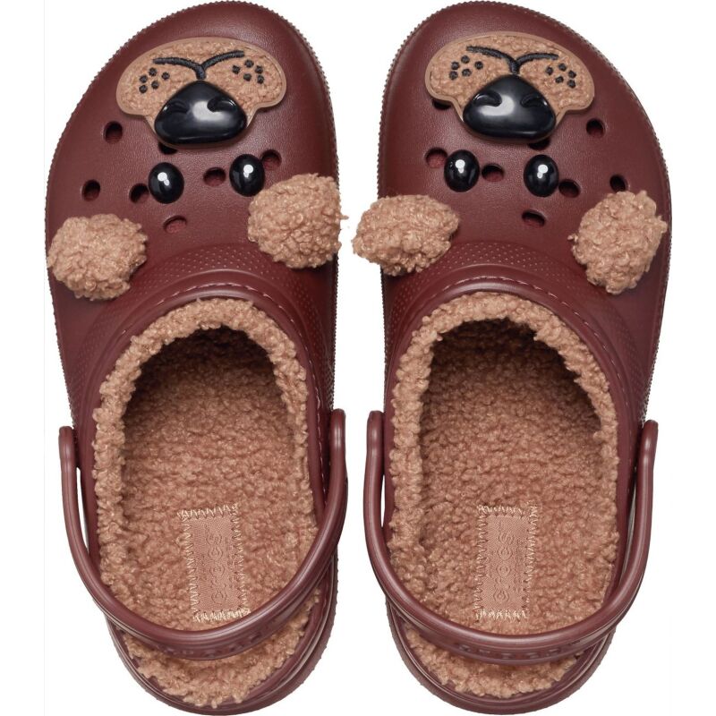 Crocs™ Classic Lined I Am Brown Bear Clog Kid's Dark Clay