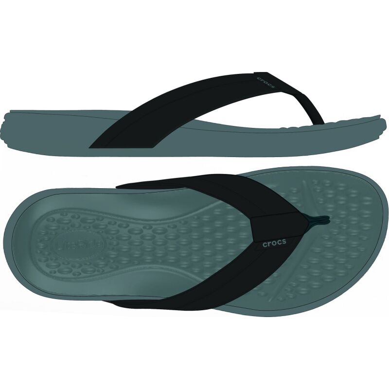 Crocs™ Yukon Surf Flip Slate Grey/Black