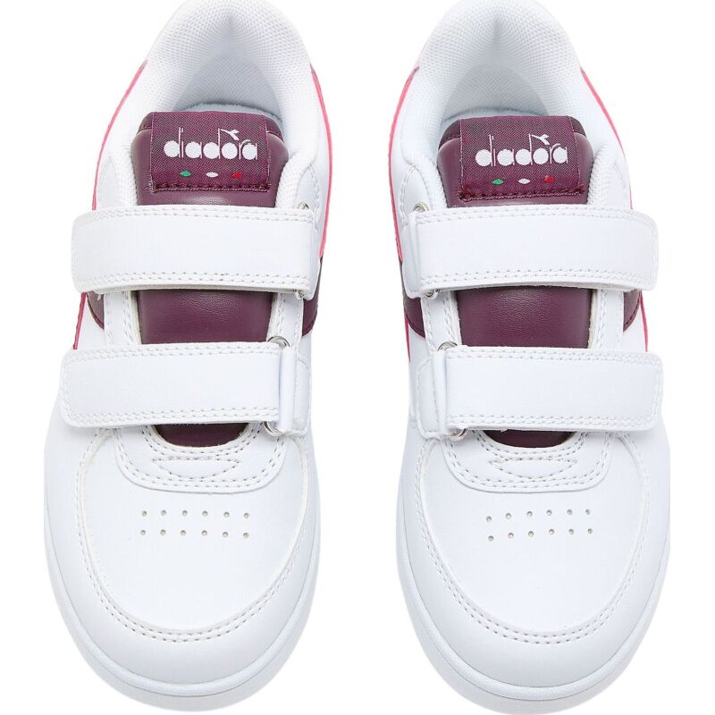 DIADORA Raptor Low PS Kid's White/Grape Wine