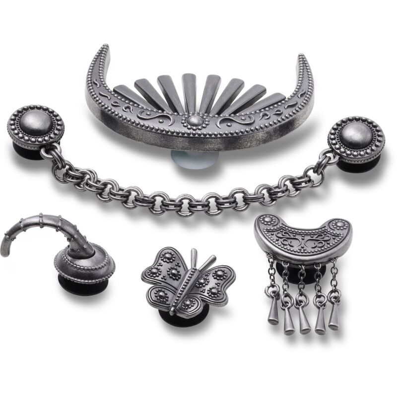 Crocs™ Jibbitz Silver Metal Mix 5 Pack 