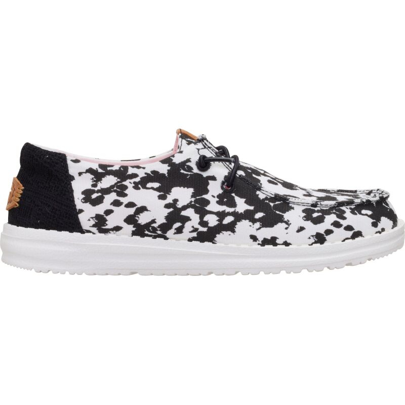 HEYDUDE Wendy Inky Cow Women's Snow White/Black