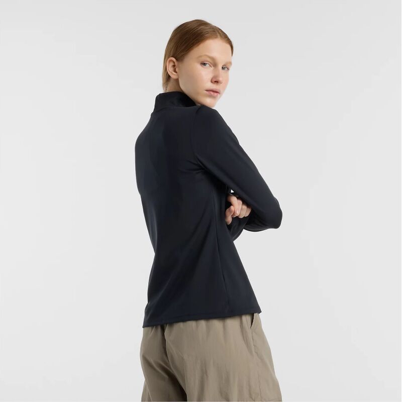 New Balance Script Quarter Zip Black