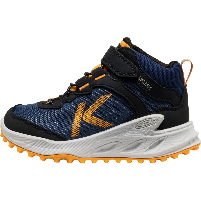 Keen Zionic Mid Wp Little Kids' Naval Academy/Bright Marigold