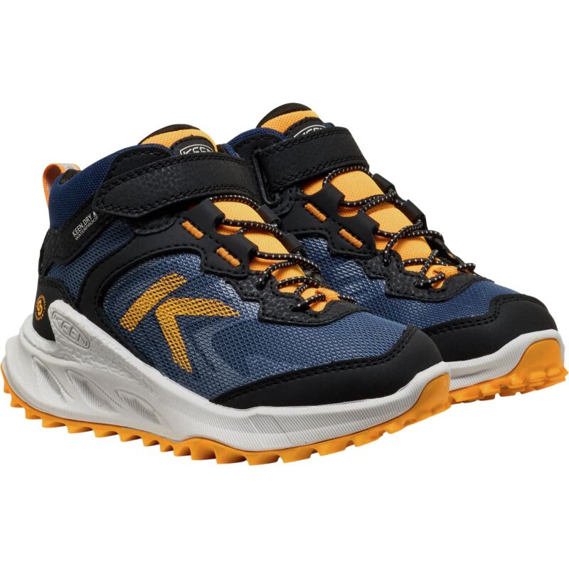 Keen Zionic Mid Wp Little Kids' Naval Academy/Bright Marigold