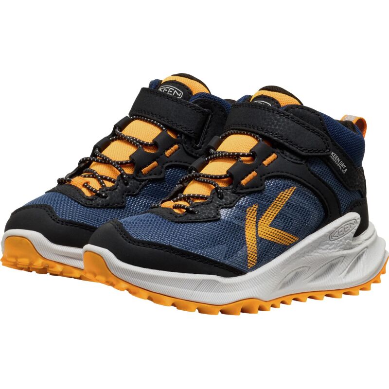 Keen Zionic Mid Wp Little Kid's Naval Academy/Bright Marigold
