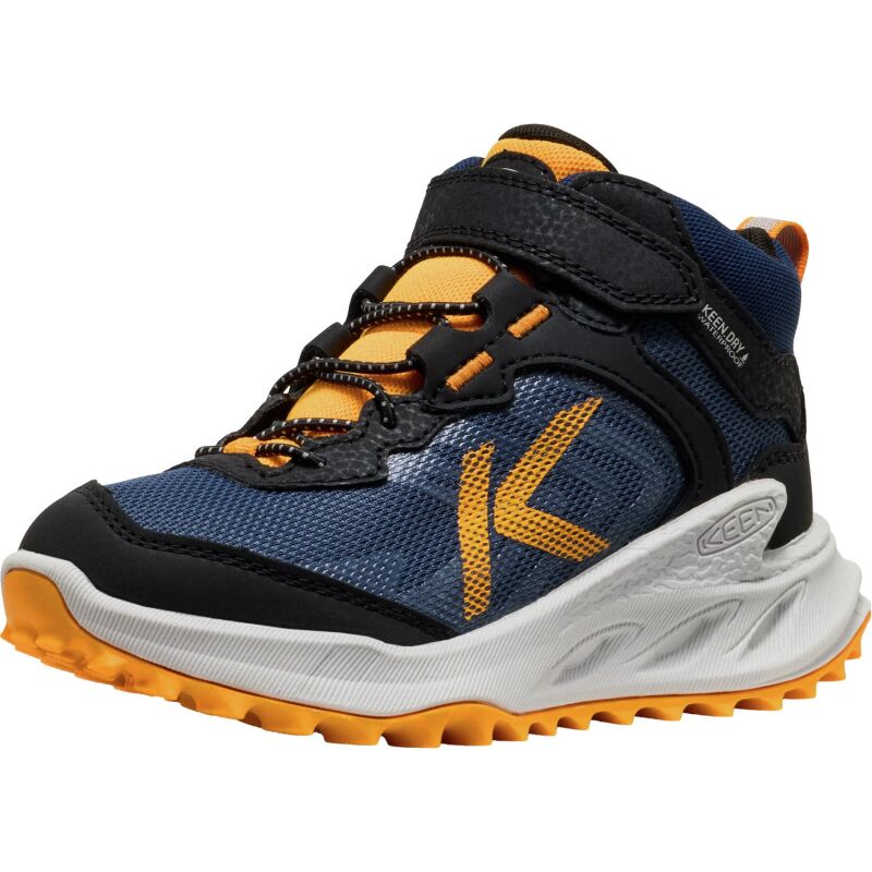 Keen Zionic Mid Wp Little Kids' Naval Academy/Bright Marigold