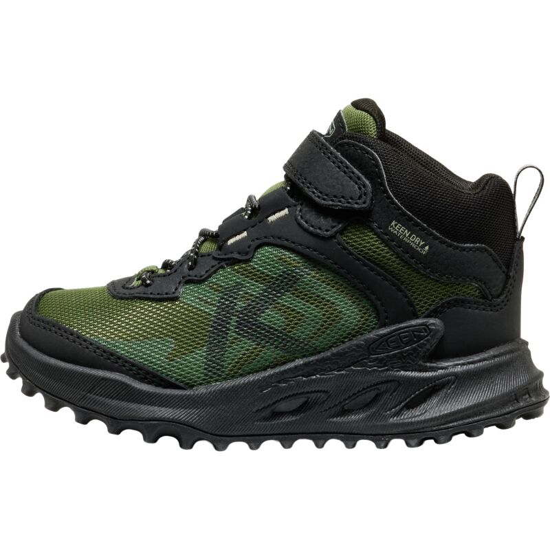 Keen Zionic Mid Wp Little Kid's Black/Bronze Green