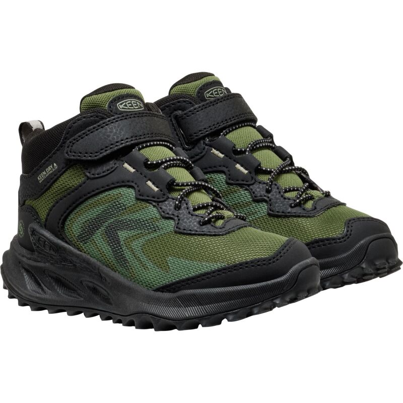 Keen Zionic Mid Wp Little Kid's Black/Bronze Green