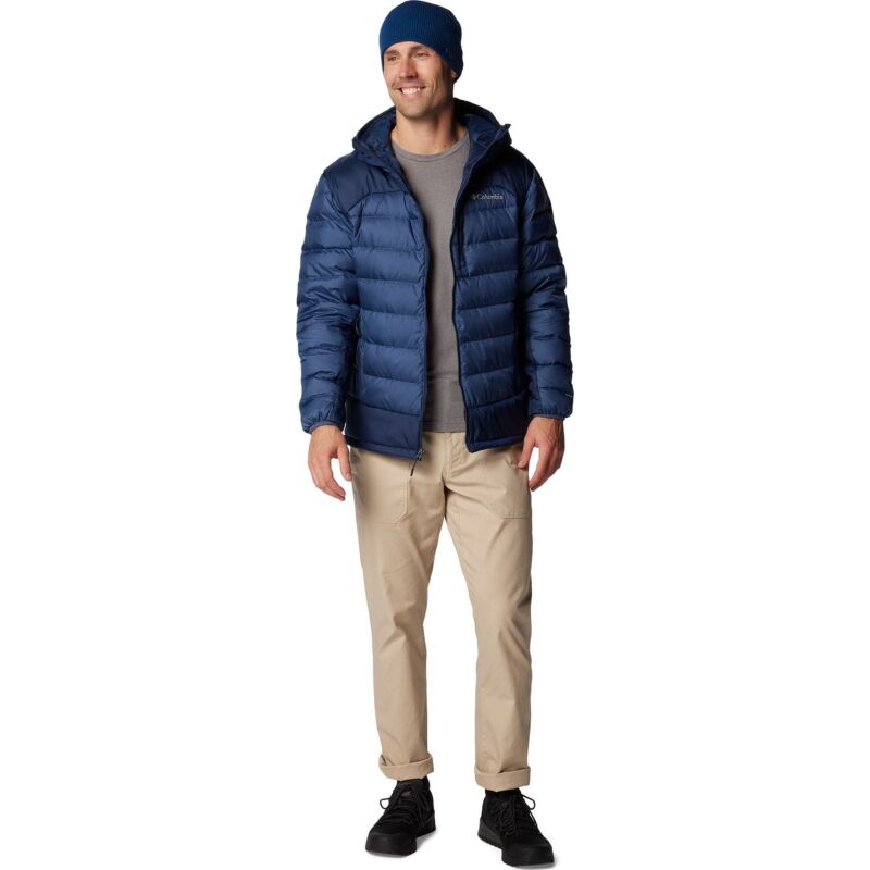 Columbia Autumn Park II Down Hooded Jacket Men's Dark Mountain/ Collegiate Navy